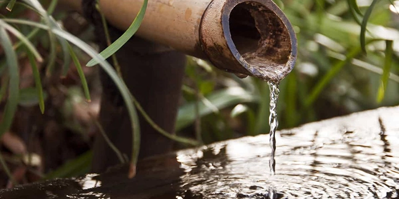 grey water - What is Greywater? - water flowing from bamboo tube