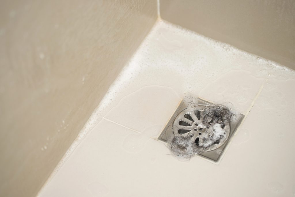 Hair Buildup in Bathroom Drains