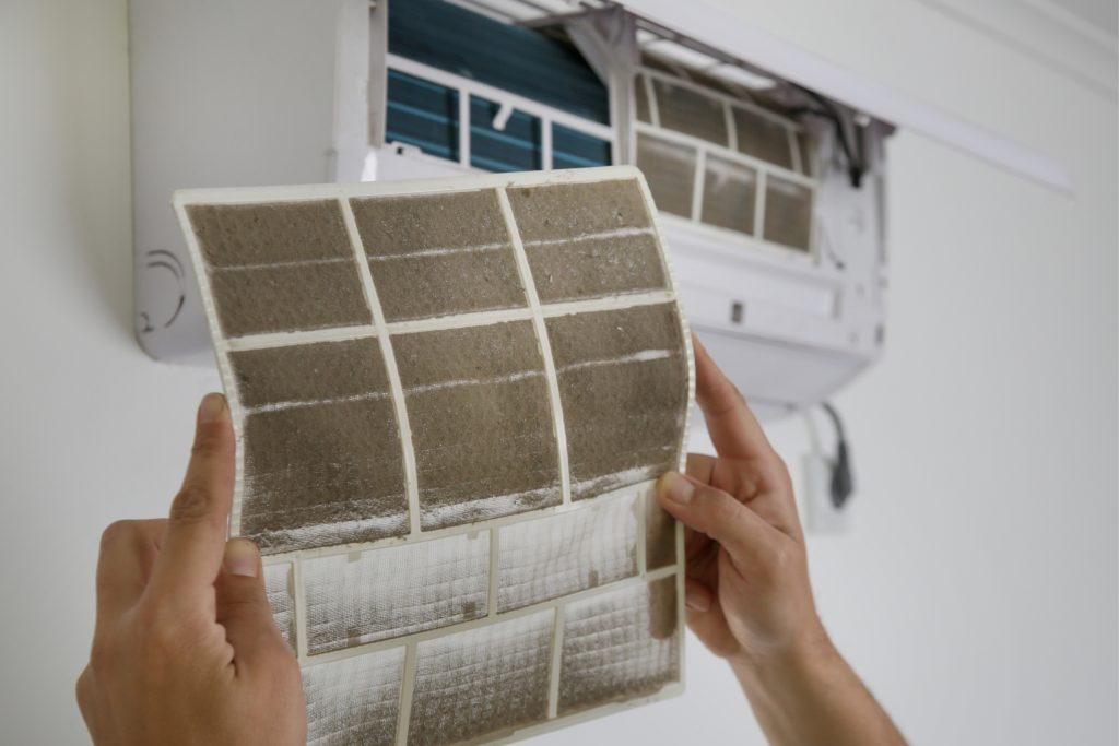 Air Conditioner Filter Smoke